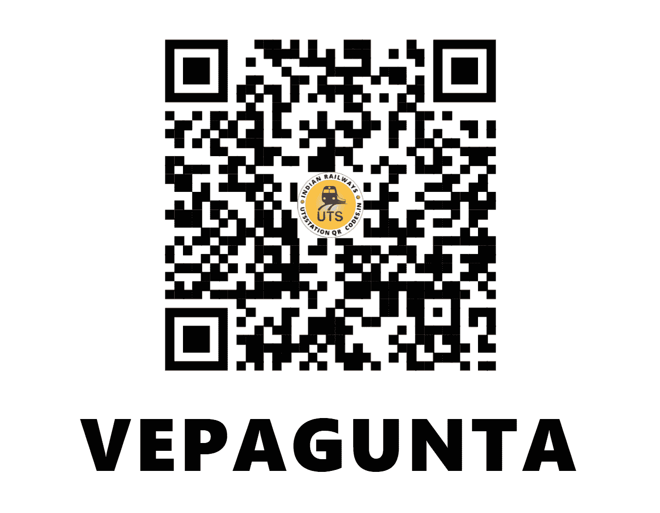 UTS QR Code for VEPAGUNTA - VGA (SR - ANDHRA PRADESH)
